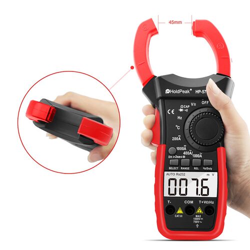 华普HP-570C-APP 数字万用表 钳C形电流表交直流钳形表1000V带APP