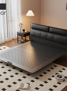 Art Color/现代简约床主卧高端大气真皮床靠背垫软包1米8床双人床