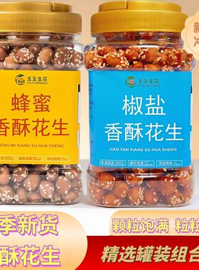 香脆琥珀花生米500g蜂蜜花生罐装休闲零食小吃酥脆下酒菜炒货特产