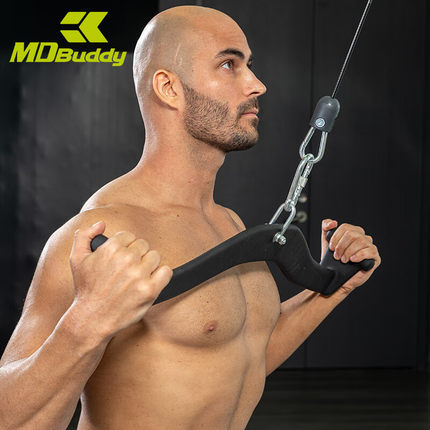 MDBuddy拉背把手拉背神器划船高位下拉把手低拉对握练背健身训练