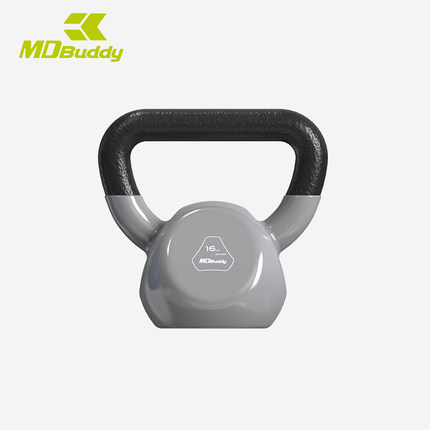 MDBuddy壶铃包胶提壶哑铃提臂运动男士竞技训练浸塑家用健身器材