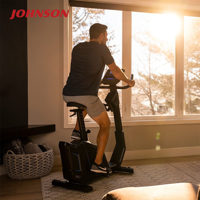 乔山健身车5.0U豪华家用磁控阻力静音智能有氧动感单车健身房器材