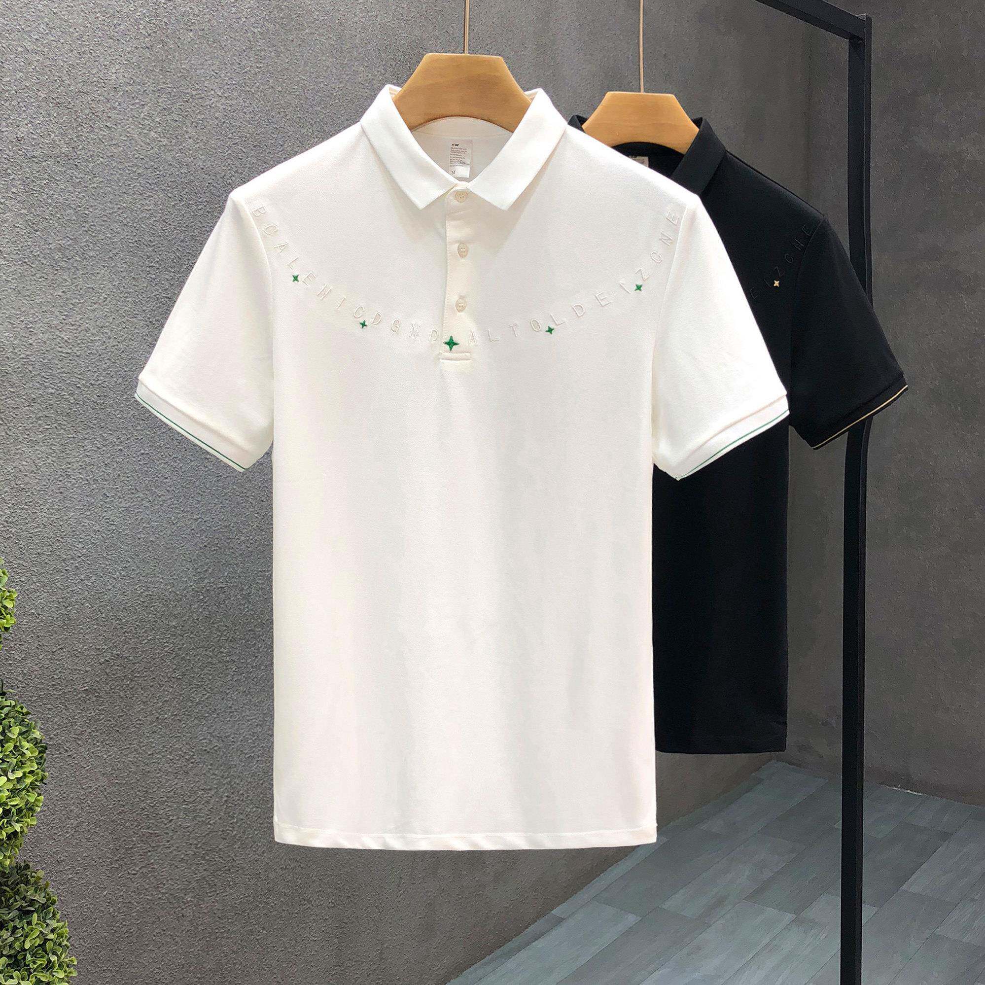 MUSONMU刺绣polo衫男短袖翻领高端t恤2026夏季新款男士清爽半截袖