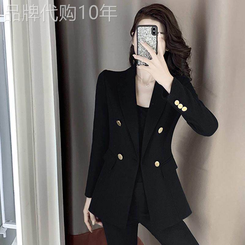 小西装外套女春秋2025新款韩版修身气质百搭小个子黑色休闲上衣潮