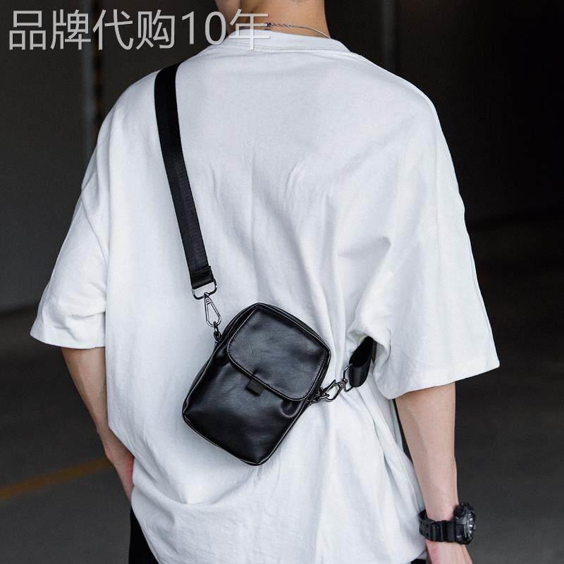 潮牌男款真皮小单肩包简约腰包青年时尚运动男士斜挎小包女小包包