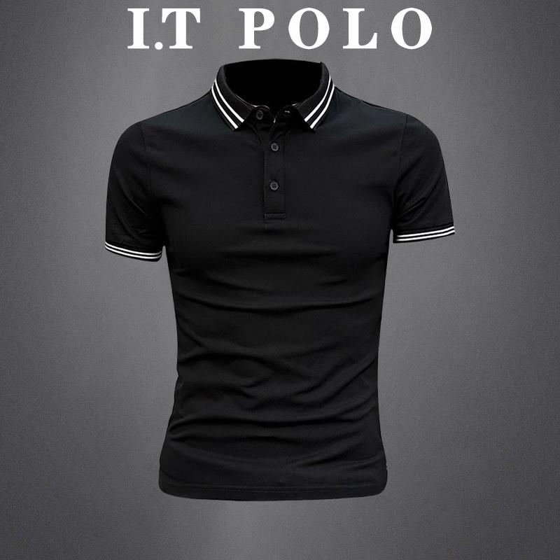 I.T POLO 专柜~POLO衫男短袖t恤夏季潮新款修身翻领青年休闲T恤