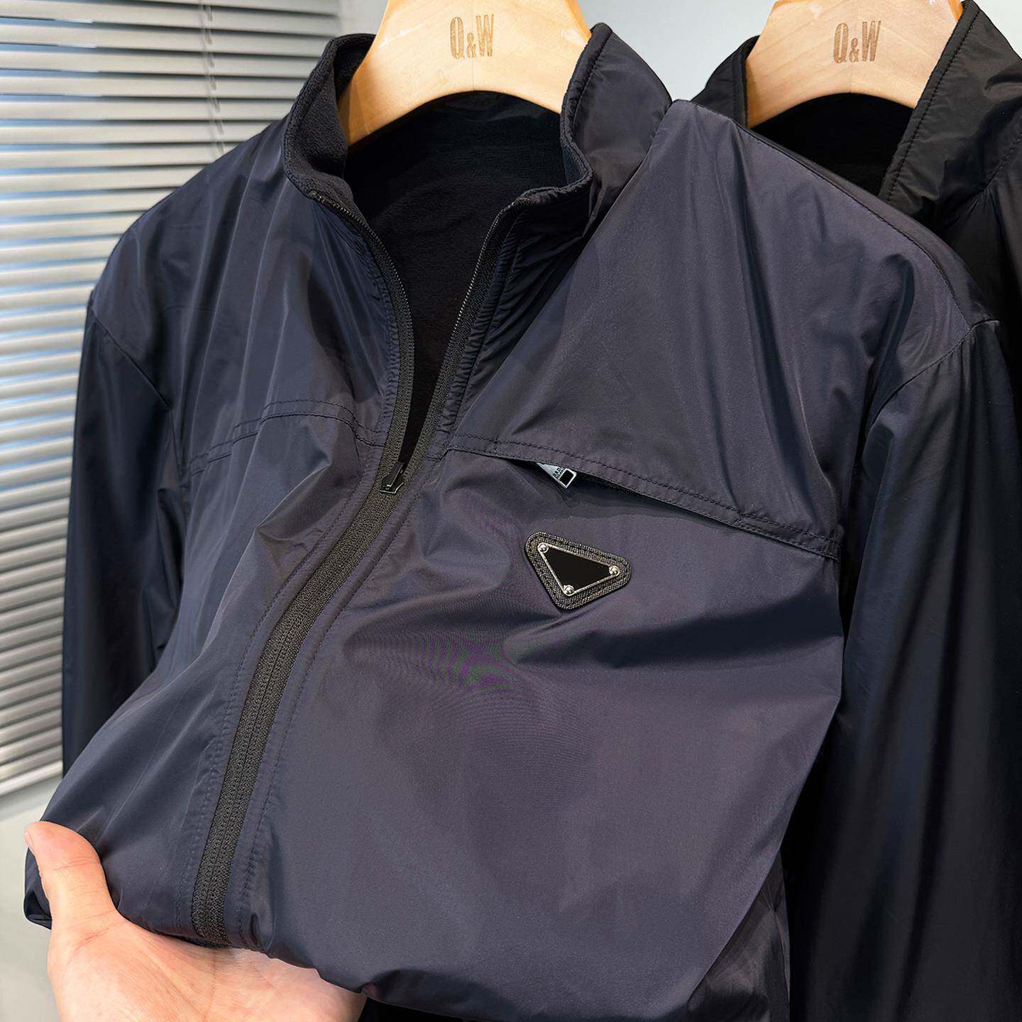 高端潮牌奥利绒两面穿夹克男款中青年2025秋冬新款休闲立领外套男