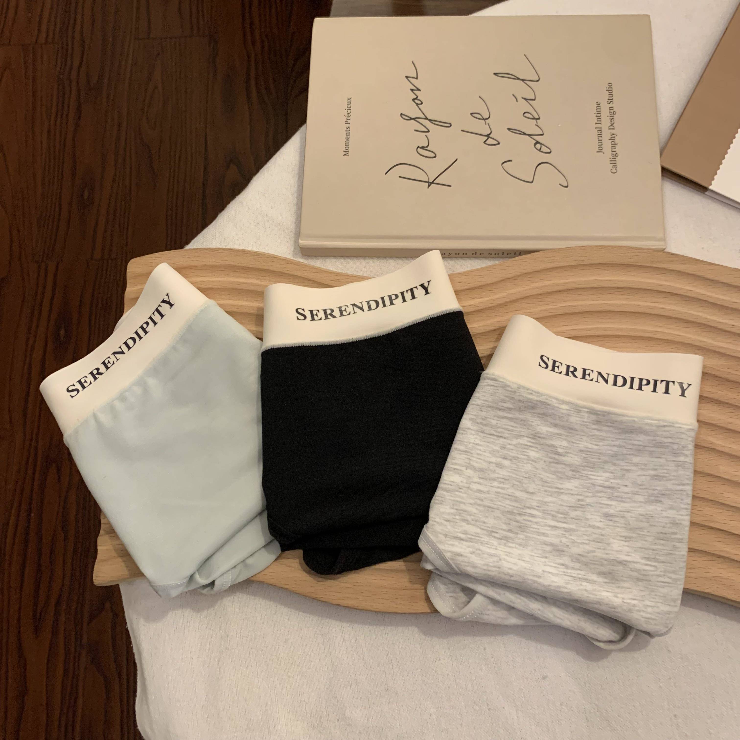 日本3条装莫代尔无痕内裤女生纯棉全棉5A抗菌裆大码中腰柔软薄款