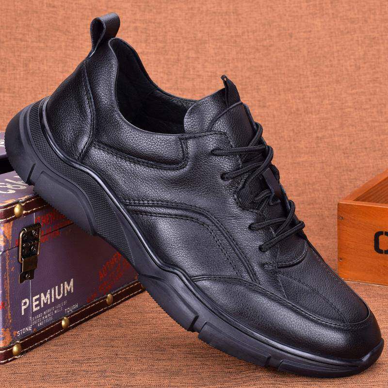 真皮男士运动鞋欧洲高端春季新韩式时尚百搭首层牛皮时尚休闲皮鞋