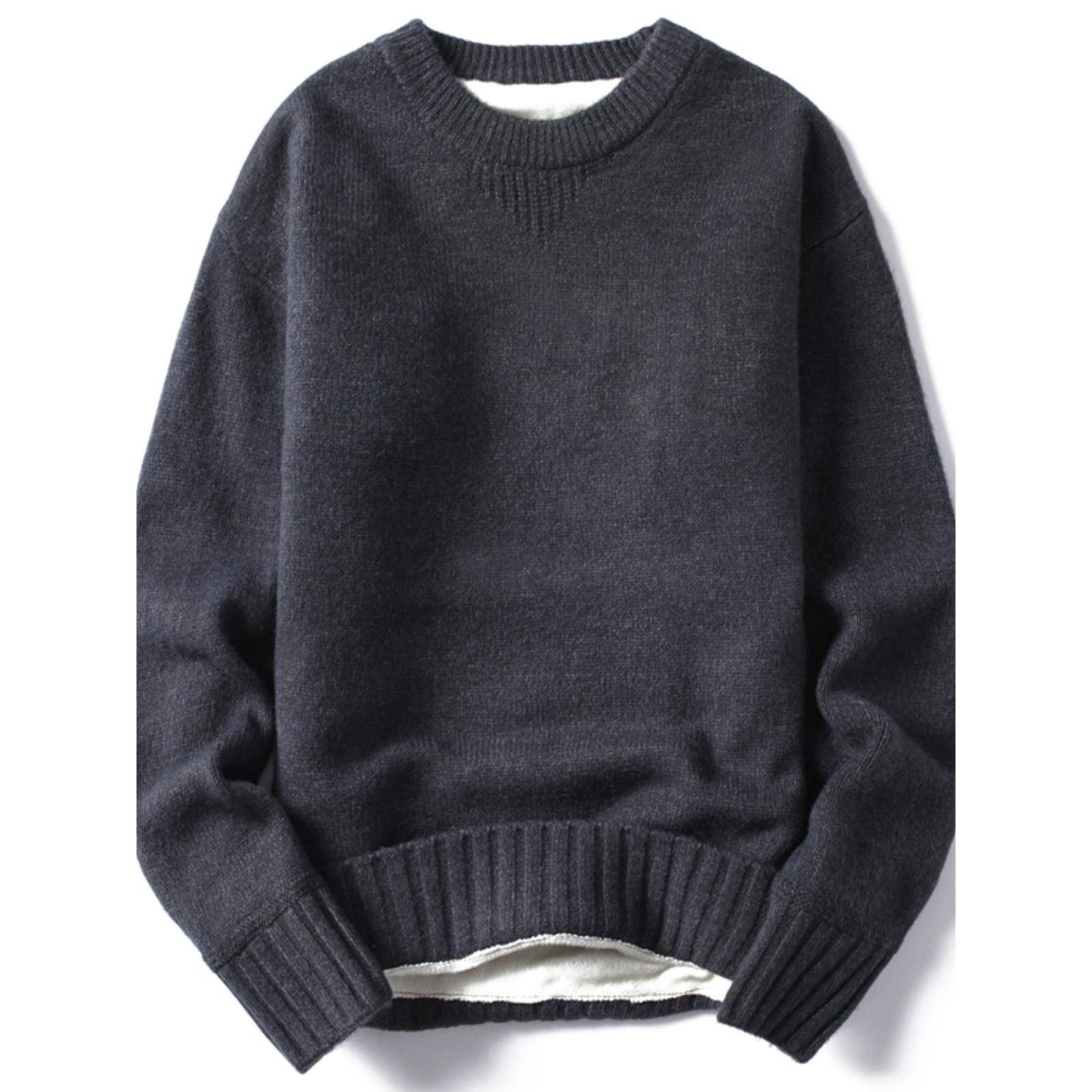 2025秋冬季日系毛衣男士修身针织打底衫保暖毛线衣休闲上衣衣服