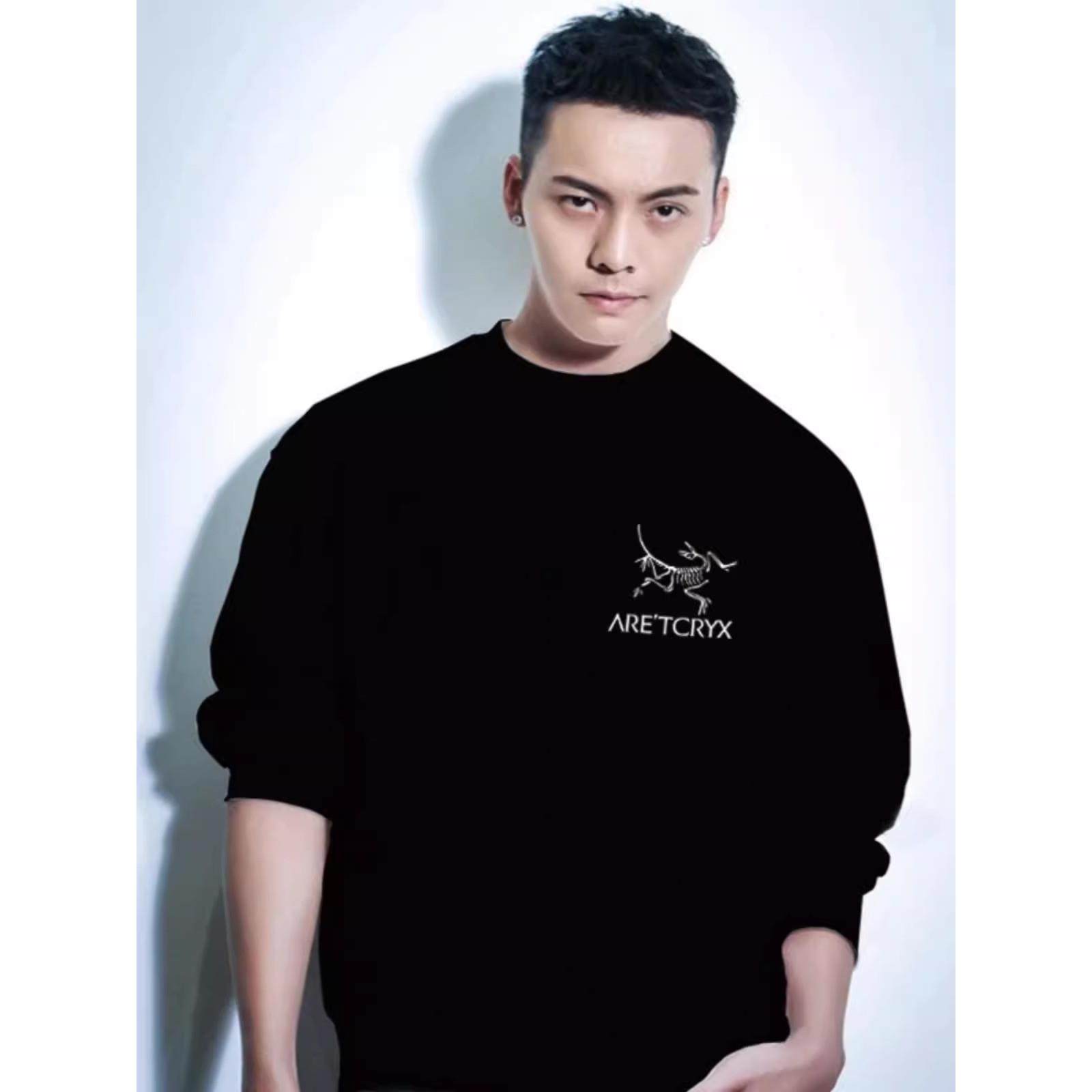 香港潮牌高级感圆领卫衣男士2025新款欧洲站秋冬款宽松轻奢外套男