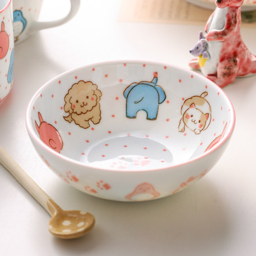 日本进口家用卡通儿童陶瓷餐具