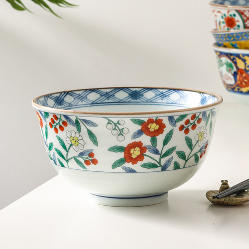 小鹿田烧日本进口宫廷风陶瓷面碗