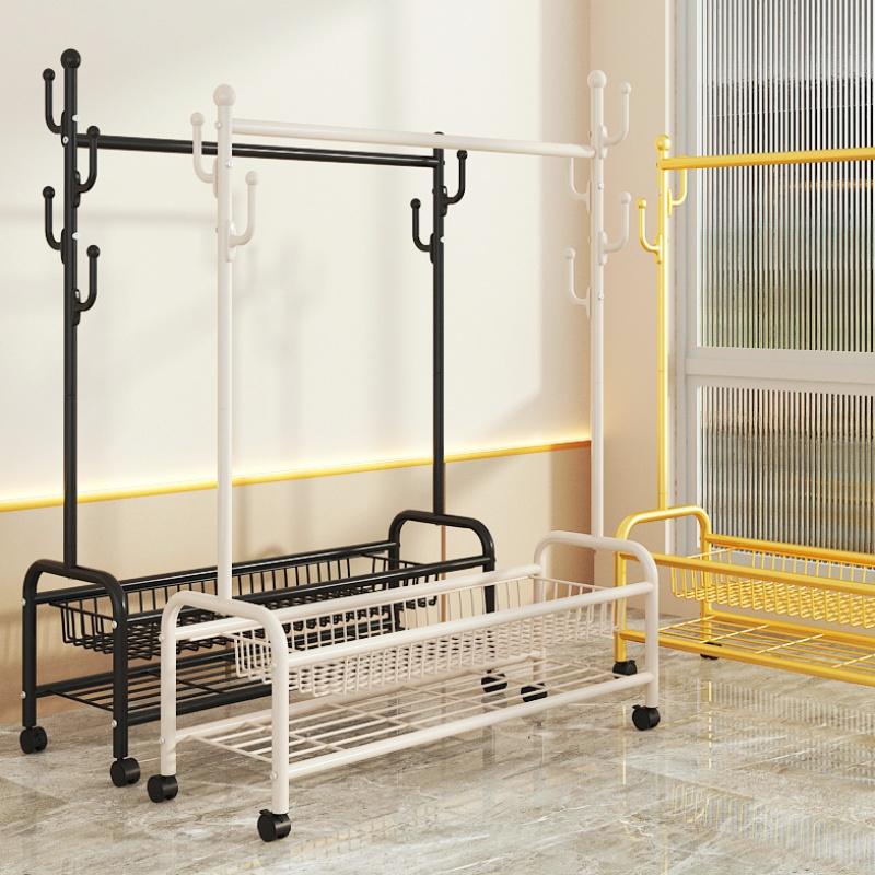 带脏衣篓的高颜值挂衣架衣帽架