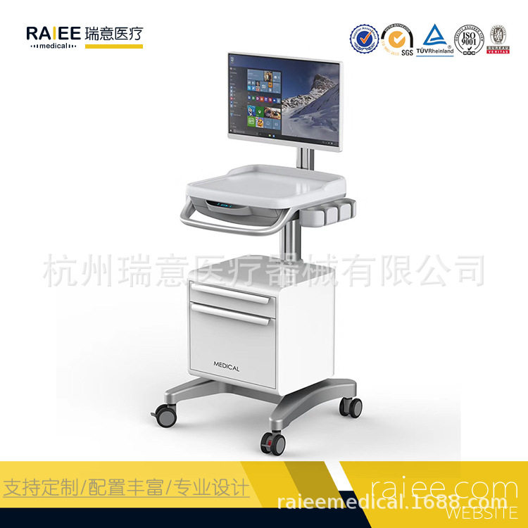 电脑查房车手术室病房护理工作站手推车牙科口扫设备移动医疗台车