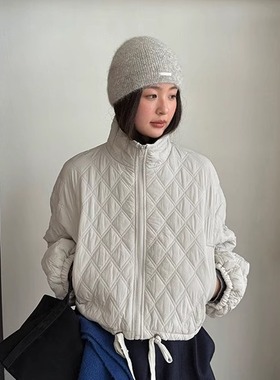 MAR  TG小个子休闲菱格绗缝棉服外套女2025冬日百搭宽松上衣25790