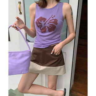 MODE UNITY 天丝麻辣妹针织背心上衣女250966 上新 夏季