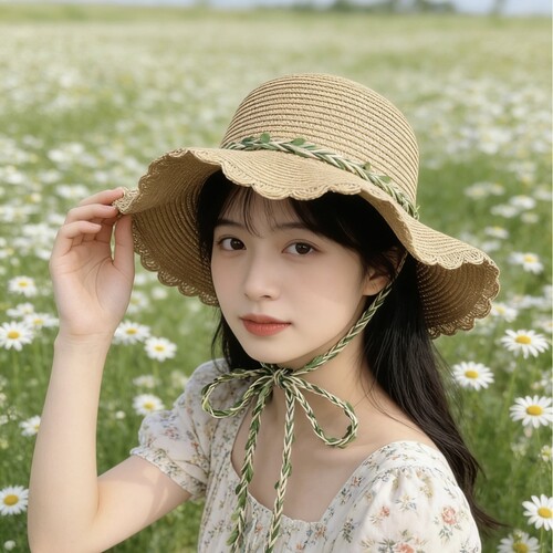 草帽防晒帽子女款2026新款夏季遮阳太阳帽海边沙滩大帽檐防紫外线