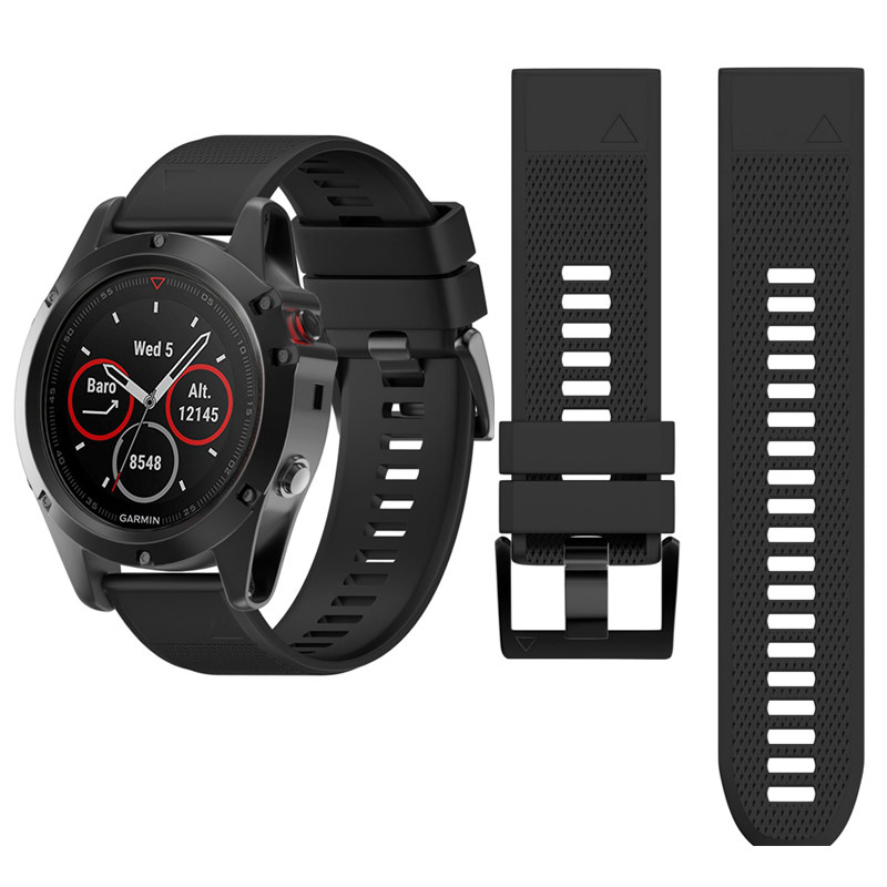 魅戴 佳明手表表带garmin飞耐时fenix3/3hr/5x/5x/6x/mk1硅胶腕带