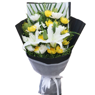 北京上海杭州菊花白菊清明节祭祀悼念花束天津广州扫墓鲜花花篮