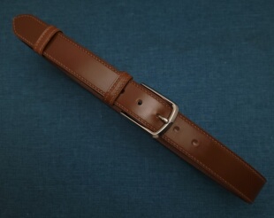 马缰革JE腰带皮带3.5宽头层牛皮手工缝线定做不锈钢扣手工制作