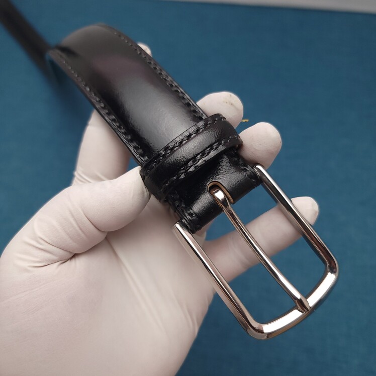 皮带腰带3.5宽牛皮头层牛皮美鞍革手工制作原色植鞣革