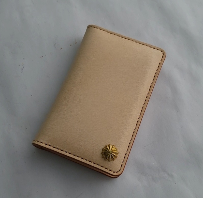 卡包名片包头层牛皮原色植鞣革手工制作