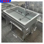 石头洗衣池带搓衣板双水槽室内外家用一体成型加厚洗衣洗菜双水池