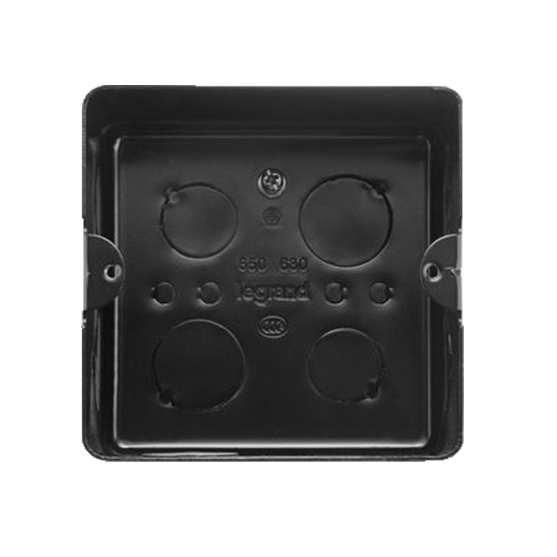 罗格朗通用型地插底盒金属暗盒布线盒加厚防锈地插金属底盒100