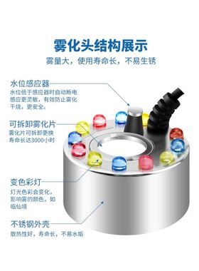 鱼缸雾化喷雾器造雾器雾化造景加湿雾化器景观水池假山雾化头喷雾