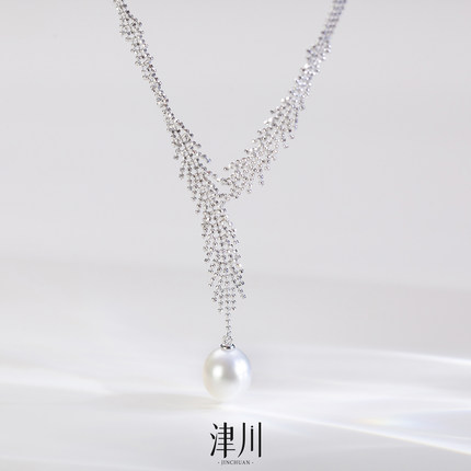 【芭蕾舞者】蕾丝编织 海水澳白吊坠9-10mm 微胖水滴形 S925银