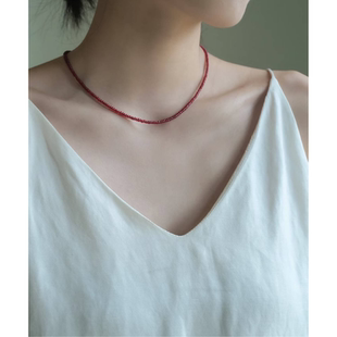 新年氛围感 复古高级 秋冬红玛瑙项链 超显白  不带证书