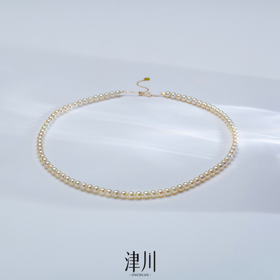 海水Akoya珍珠羽皇金全珠项链
