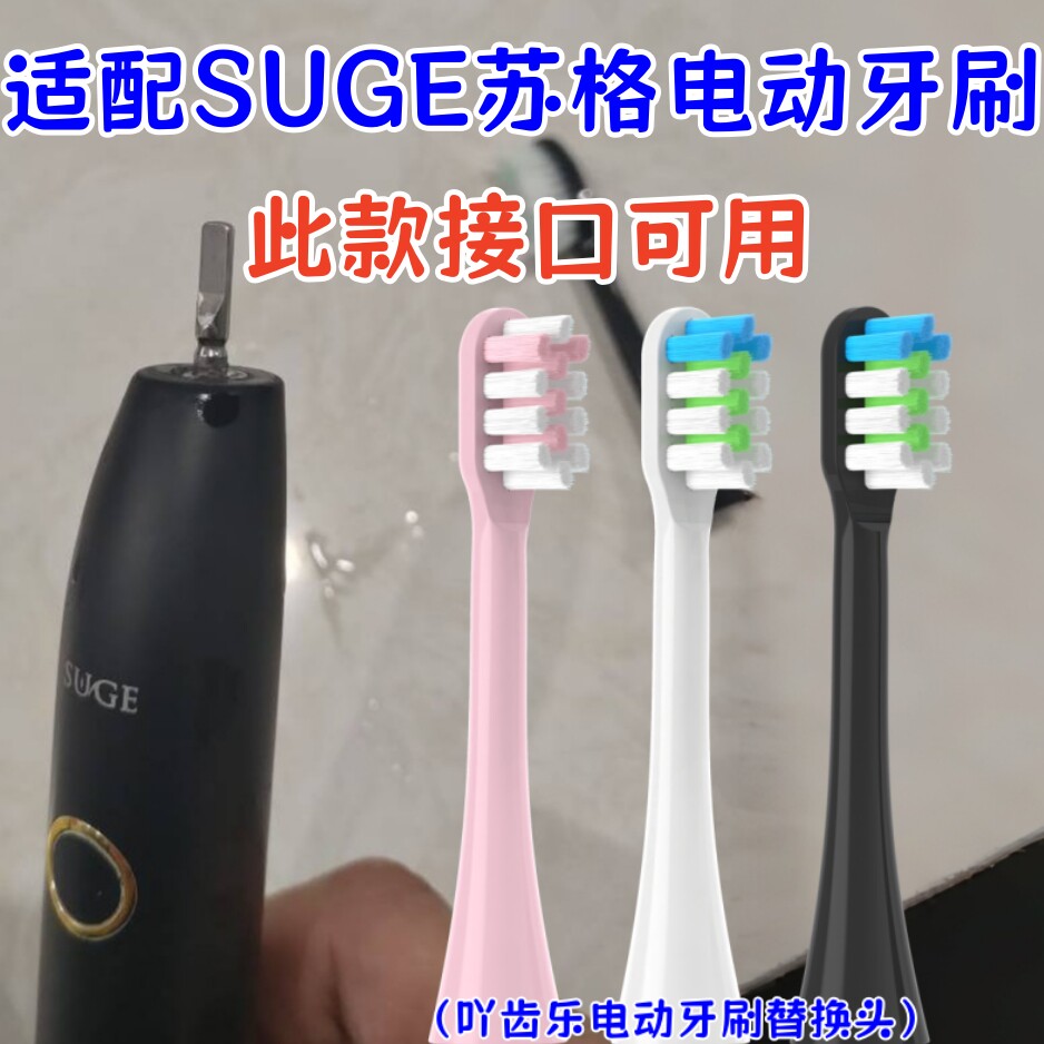 吖齿乐适配苏格suge电动牙刷头通用替换成人家用清洁替换声波美白