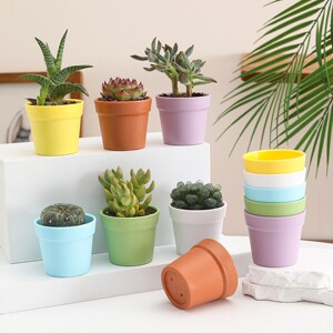 新多肉种植植物绿植控根瓶塑料花盆加厚植物盆新料微景观多肉摆件