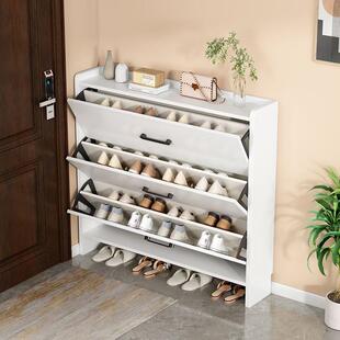 鞋架小窄门口封闭翻斗式鞋柜实木防尘家用折叠超薄小户型进门收纳