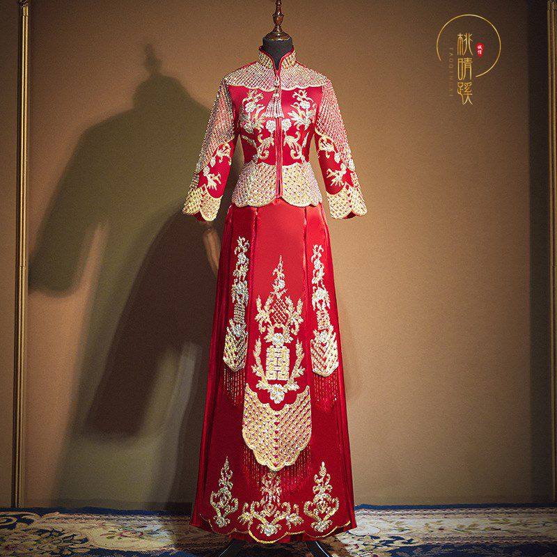中式风新娘嫁衣结婚礼服抖音同款