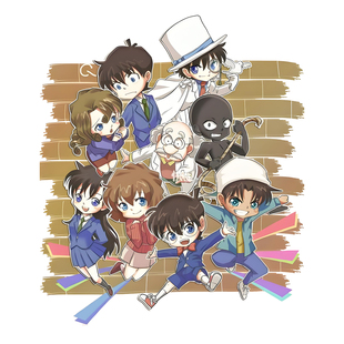 名侦探柯南柯式白墨烫画定制过粉耐水洗热转印贴纸国潮牌满29包邮