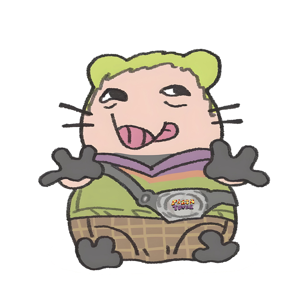 图柏炜新款披萨塔烫画衣服热转印