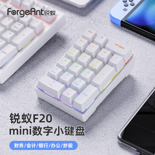 锐蚁mini数字小键盘F20数字20键