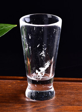 手工打磨战国水晶杯透明耐高温杯子泡茶水晶杯子可刻字免费