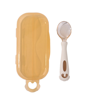 儿童训练自主进食吃饭勺子宝宝叉子可弯曲餐具专用小孩辅食勺套装