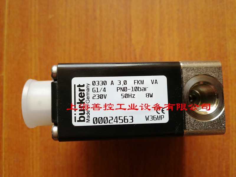 宝德0330A 3.0 FKM VA G1/4常闭两通不锈钢电磁阀00024563