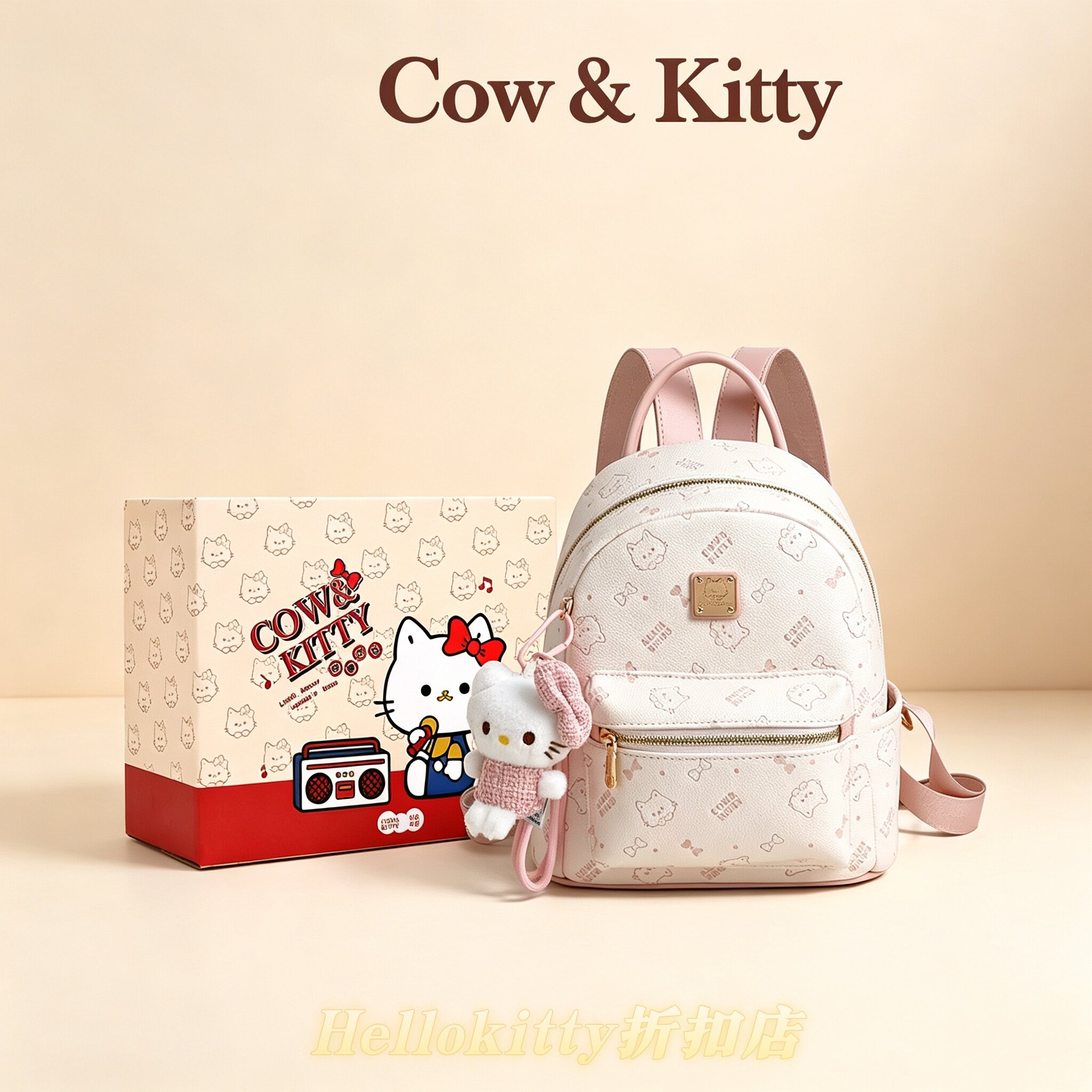 Cow&Kitty官方正品双肩包女2026新款大容量卡通轻便通勤可爱背包图片