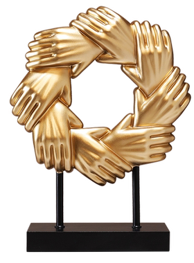 合作共赢诚信握手摆件老板办公室桌面摆设酒柜装饰品乔迁开业礼品