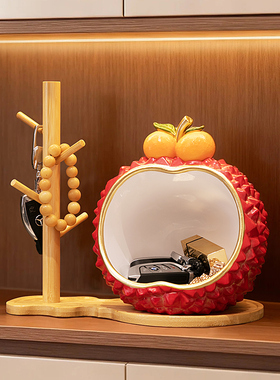 新中式榴莲装饰品钥匙收纳玄关摆件招财入户门口鞋柜乔迁新居礼物