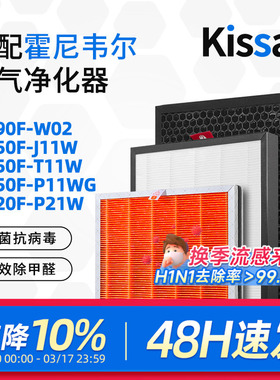 适配霍尼韦尔空气净化器KJ190F-W02滤芯250F-J11W/420F-P21W滤网