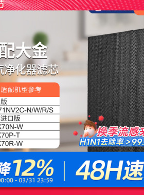 适配大金空气净化器滤芯MC71NV2C-N/MC71NV2C-W脱臭催滤网除甲醛