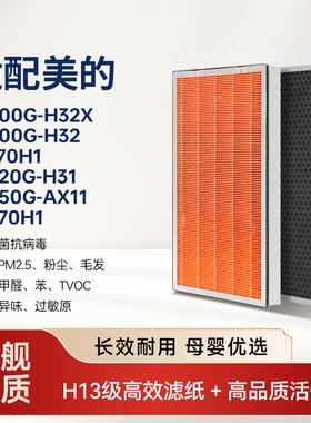 适配美的空气净化器滤芯KJ700G-H32X/KJ750G-XA11滤网KJ720G-H31
