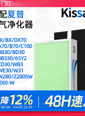 适配夏普空气净化器滤网KC-Z280/KIAX70/BX70过滤芯CE60/WE30/31